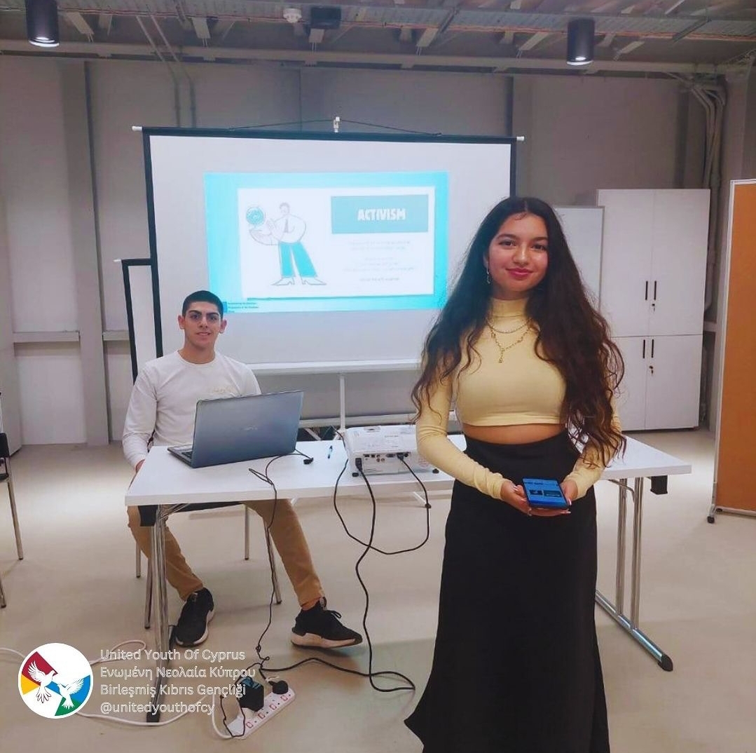 Two of the founders of UYC, Christopher Andreou and Maria Erotokritou